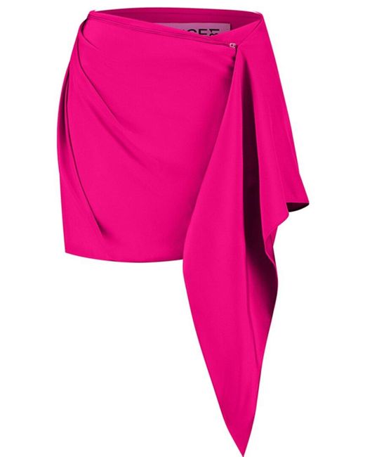 GAUGE81 Pink Himeji Silk Mini Skirt
