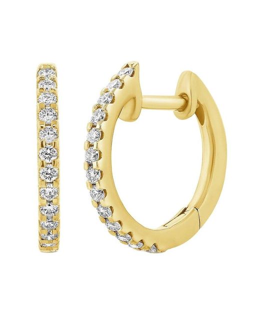 Diana M Metallic Fine Jewelry 14k 0.26 Ct. Tw. Diamond Huggie Earrings