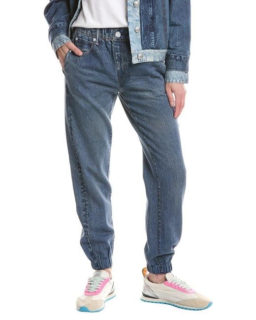 Rag & Bone Blue Miramar Fleece Pull-On Jogger