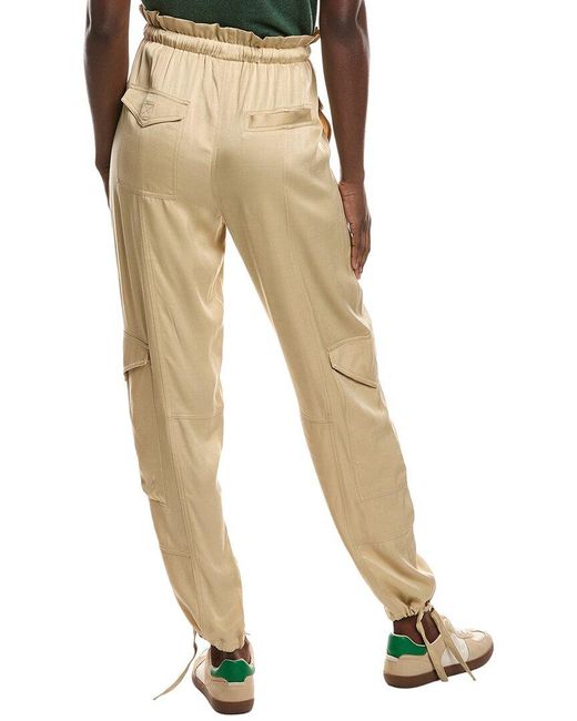 Ganni Natural Washed Satin Pant