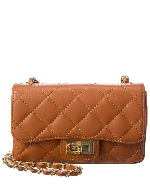 Persaman New York Gia Quilted Leather Shoulder Bag in Brown | Lyst