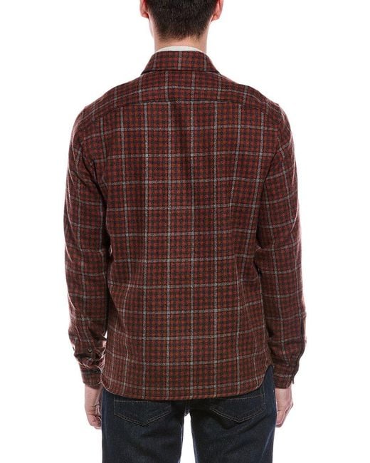 Isaia Brown Cashmere Shirt for men