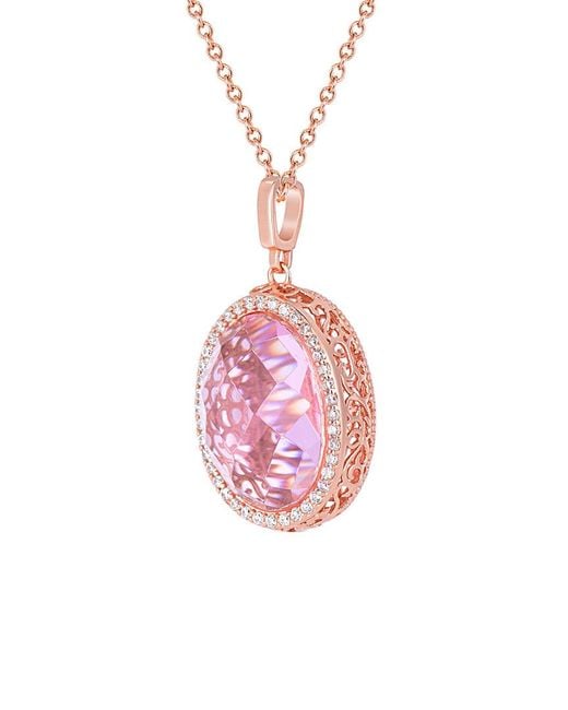 Genevive Jewelry Pink 18k Rose Gold Vermeil