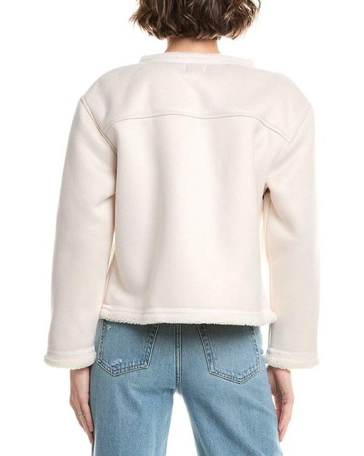 Pascale La Mode White Fleece Jacket