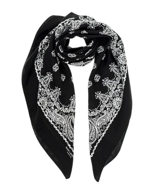 小物 SAINT LAURENT by Hedi Bandanna Scarf Saint laurent red bandana scarf hedi slimane