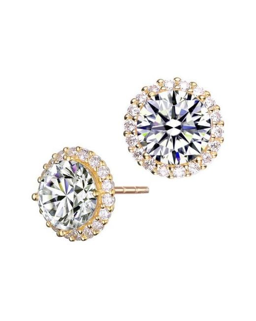Genevive Jewelry White Silver Flawless Grade Cz Studs