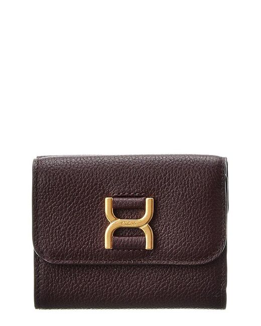 Chloé Purple Marcie Leather French Wallet