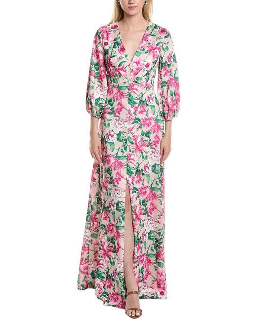 Rene Ruiz Red Faille Gown
