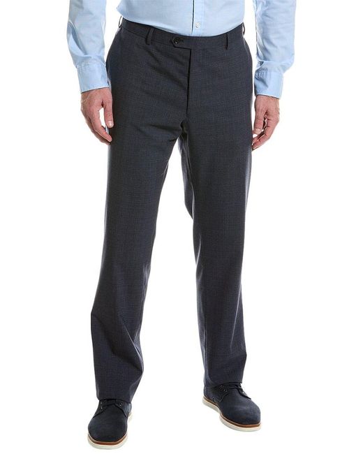 Charles Tyrwhitt Blue Slim Fit Semi Plain Wool Trouser for men