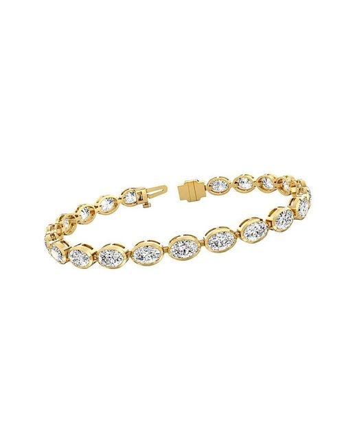 Lab Grown Diamonds Metallic 14K 11.00 Ct. Tw. Lab-Grown Diamond Tennis Bracelet