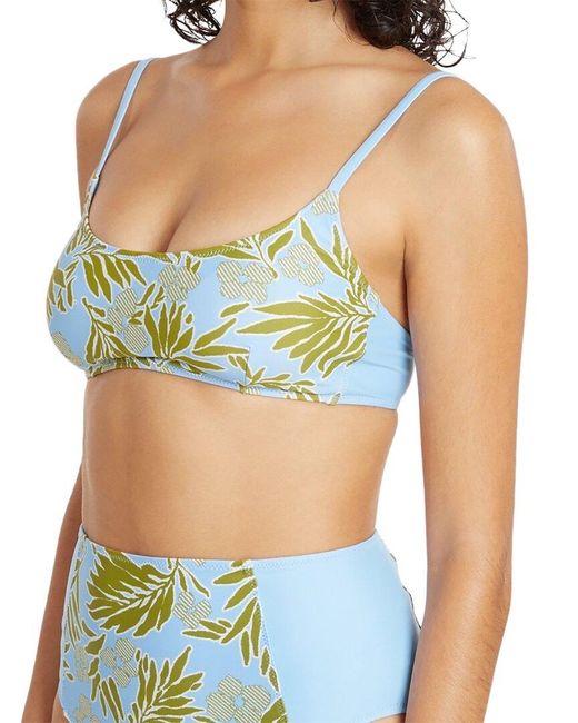 Tanya Taylor Blue Kaia Bikini Top