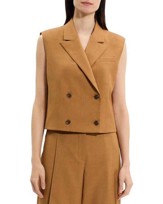 Theory Brown Peak Vest