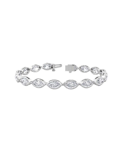 Lab Grown Diamonds White 14K 10.56 Ct. Tw. Lab-Grown Diamond Tennis Bracelet