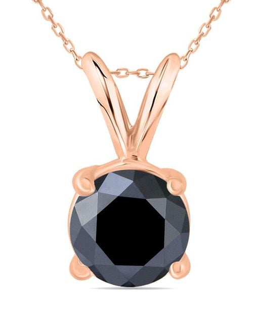 True Diamond Blue 14k Rose Gold 1.45 Ct. Tw. Diamond Necklace