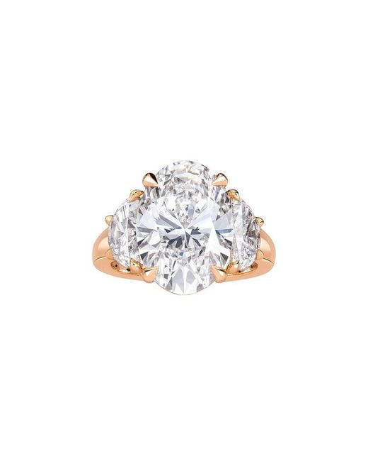 Lab Grown Diamonds White 14K Rose 7.00 Ct. Tw. Lab-Grown Diamond Ring
