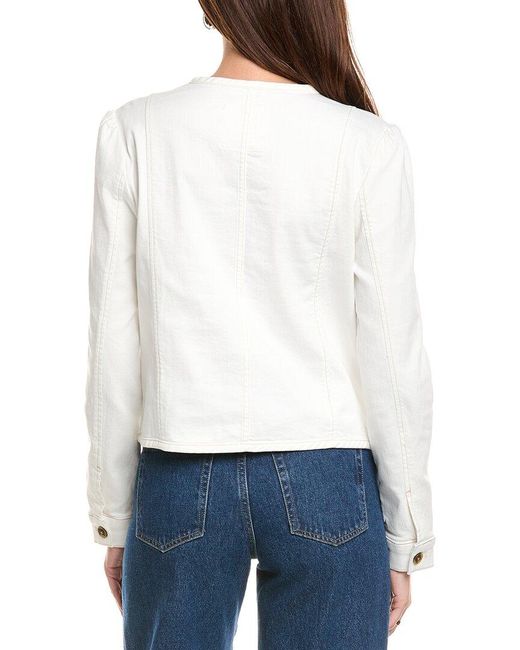 Tommy Bahama White Crop Denim Jacket
