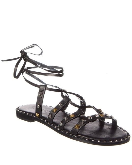 SCHUTZ SHOES Metallic Makeena Leather Sandal