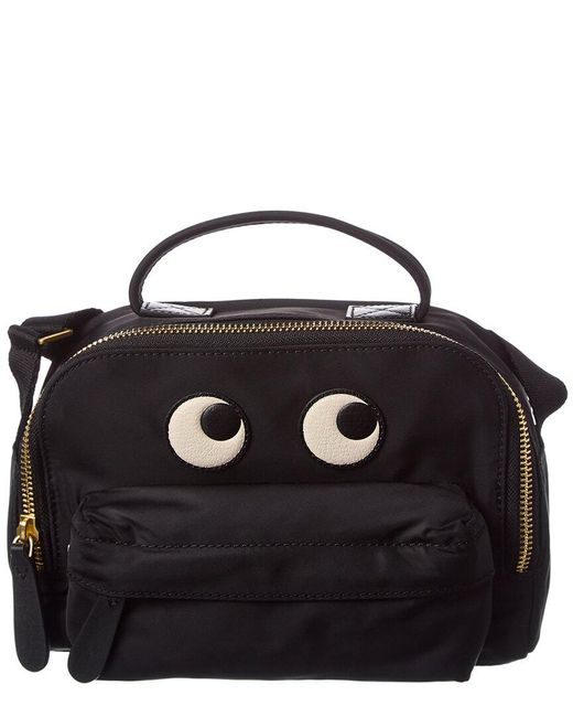 Anya Hindmarch Eyes Nylon Crossbody Pouch in Black Lyst