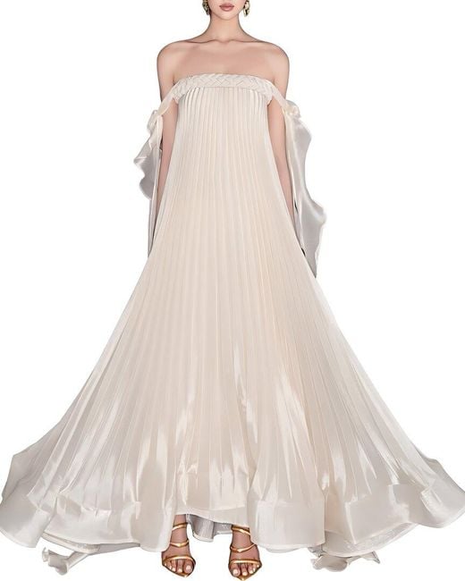 Linda Charm Natural Maxi Dress