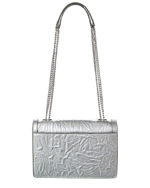 Karl Lagerfeld White Corinne Medium Leather Shoulder Bag