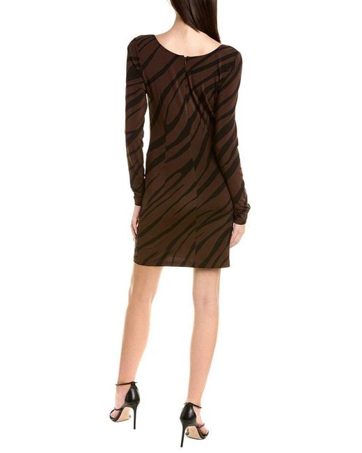 Et Ochs Brown Aida Cutout Zebra-print Stretch-jersey Mini Dress