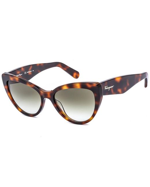 Ferragamo Brown Sf930s 56mm Sunglasses