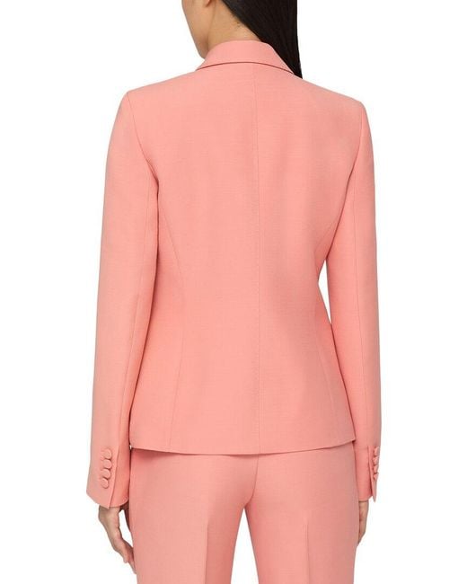 Lafayette 148 New York Pink Wool & Silk Blazer