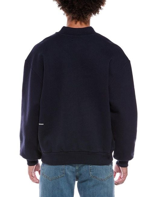 PANGAIA Blue Polo Sweater for men