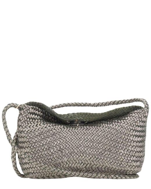 Dragon Diffusion Gray Corsina Leather Tote