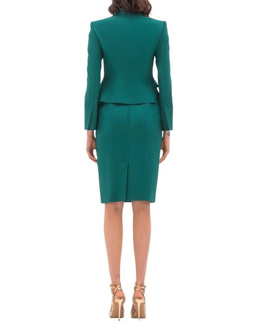 BGL Green Blazer & Skirt Set