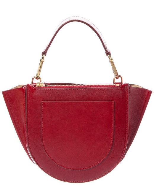 Wandler Red Leather Top Handle Bag