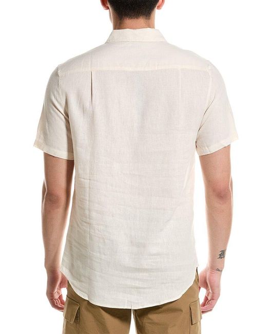 Onia White Standard Linen-blend Shirt for men