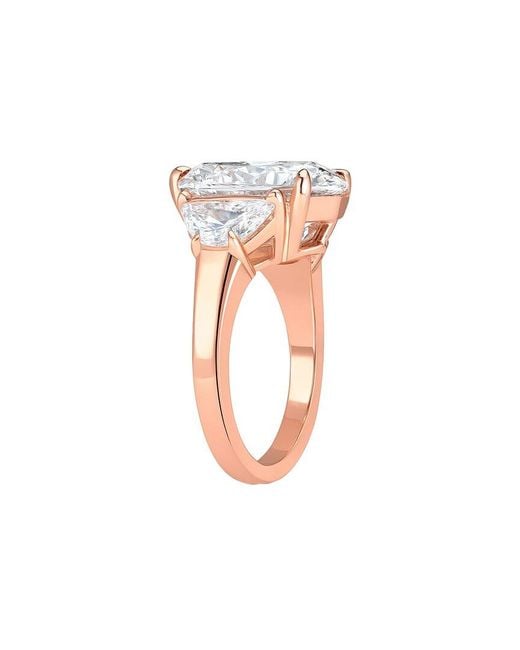 Lab Grown Diamonds White 14K Rose 7.00 Ct. Tw. Lab-Grown Diamond Ring