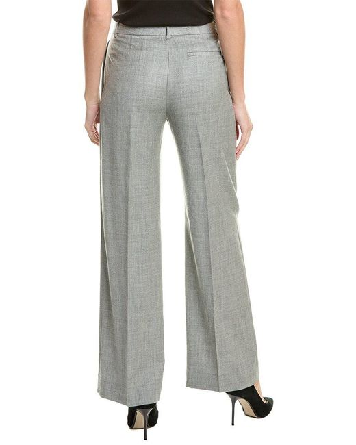 Theory Gray Wool Wide Trouser