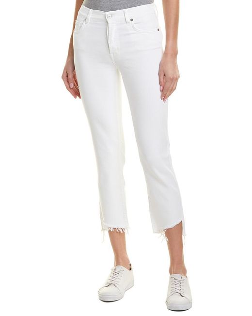 7 for all mankind edie high waist crop straight