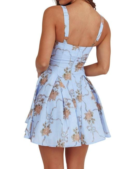 Linda Charm Blue Mini Dress