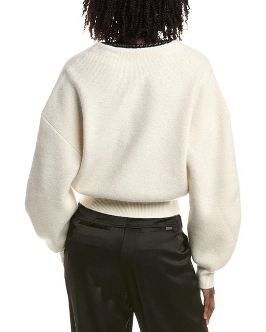 Alexis White Cielo Wool & Cashmere-Blend Sweater