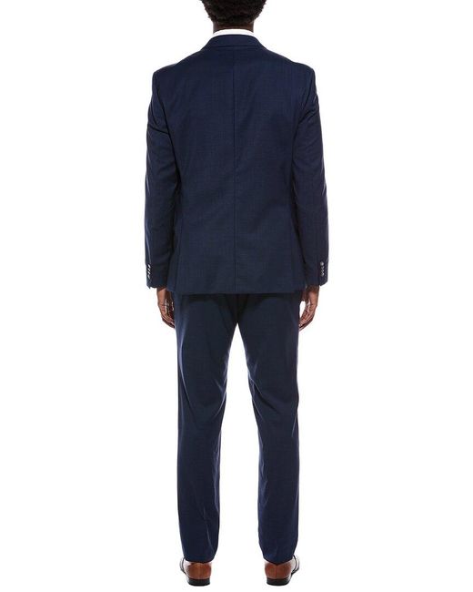 Boss Blue 2Pc Wool Suit for men