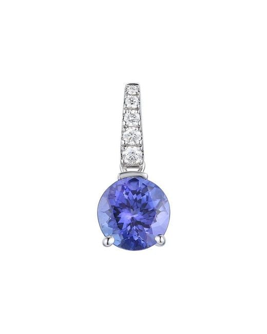 Gregg Ruth Blue 18K 1.42 Ct. Tw. Diamond & Tanzanite Pendant