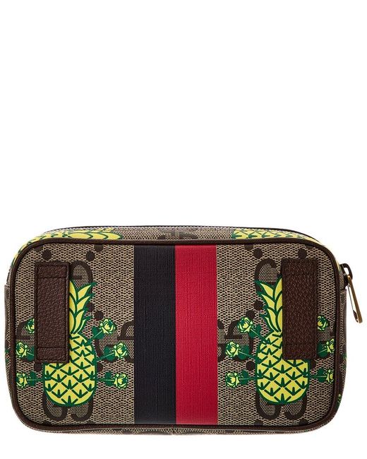 Gucci Green Gg Canvas & Leather Pouch for men