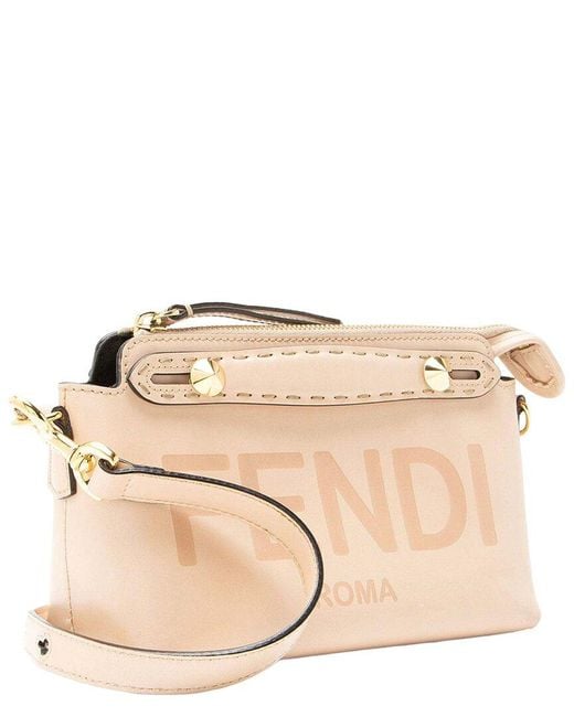 Fendi Natural Beige Leather By The Way Logo Mini Bag (authentic Pre-loved)