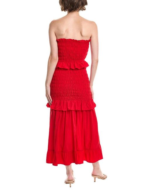 Endless Rose Red Smocked Maxi Dress