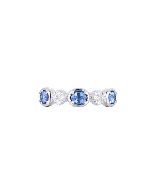 Gregg Ruth Blue 14K 0.77 Ct. Tw. Diamond & Sapphire Ring
