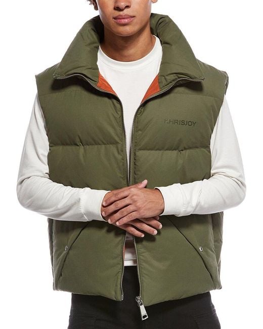 Khrisjoy Green Oversized Puffer Vest for men
