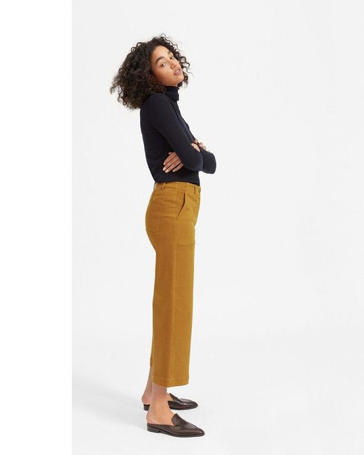 Everlane White The Wide Leg Crop Utility Pant