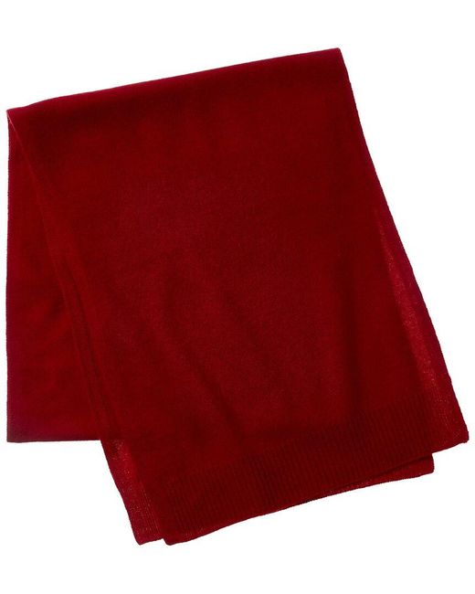 Qi Red Cashmere Jersey Cashmere Scarf for men