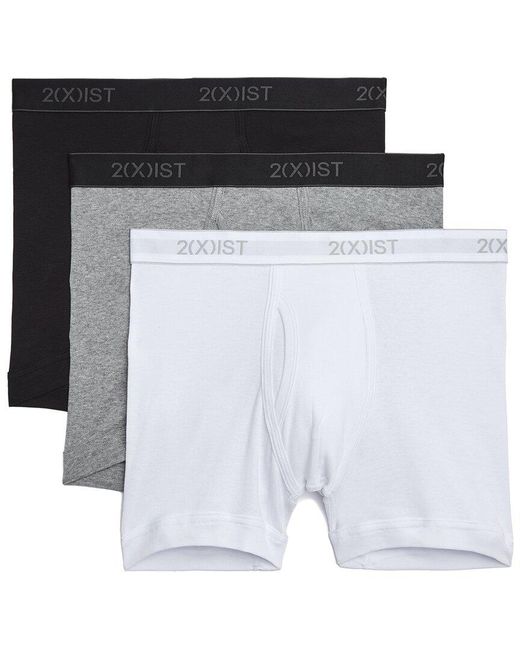 2xist Black 3Pk Boxer Brief for men