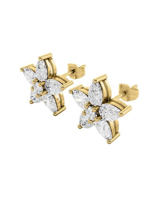Sabrina Designs Lab Grown Diamonds White 14K 2.05 Ct. Tw. Lab-Grown Diamond Floral Earring