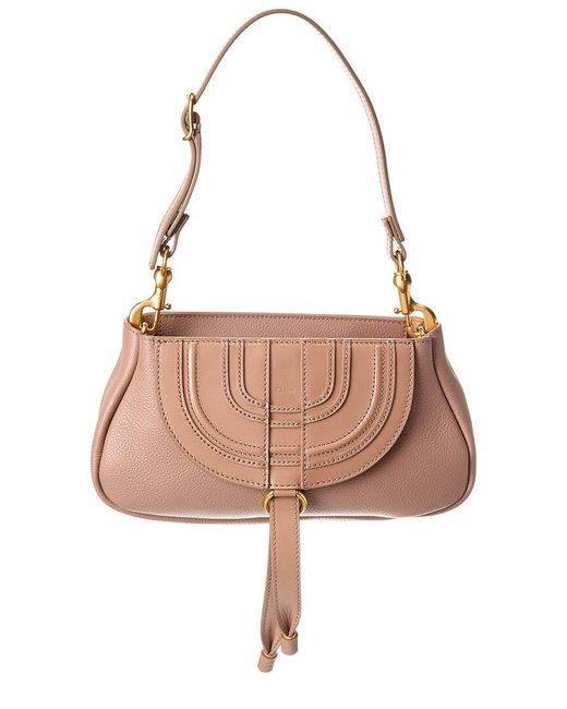 Chloé Pink Marcie Small Leather Hobo Bag