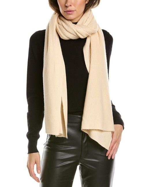 Portolano Natural Cashmere Rib Wrap